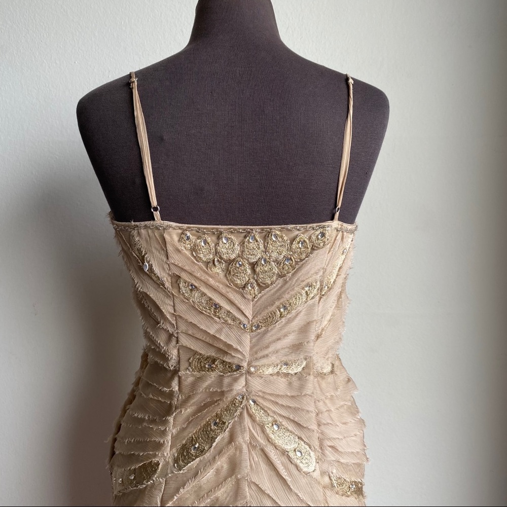 Sue Wong sz 8 beaded peacock midi dress - Picture 5 of 9